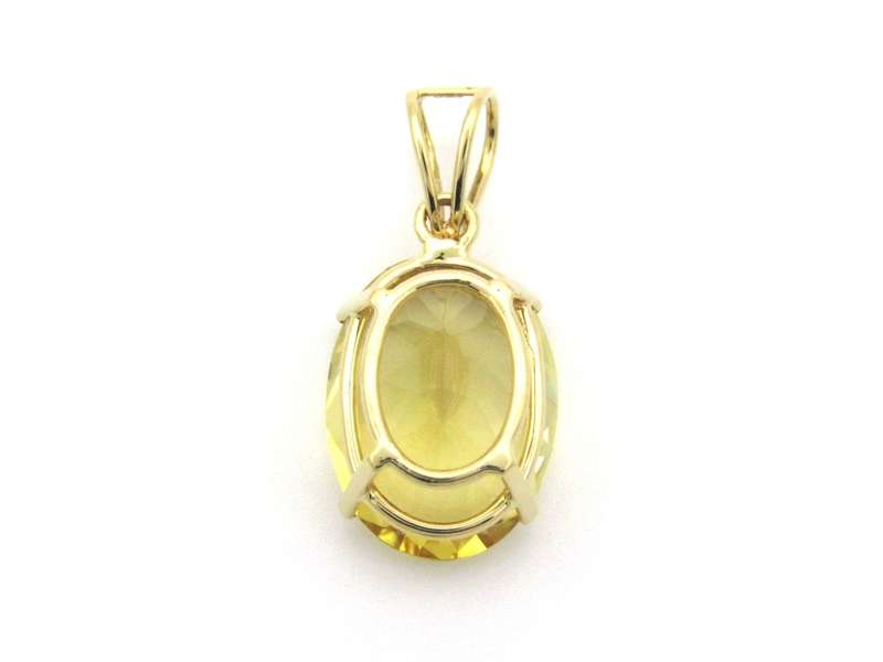 18K gold citrine pendant.