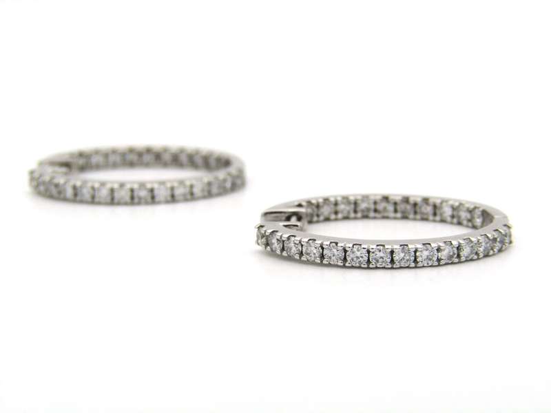 18K gold diamond hoop earrings by Browns.
