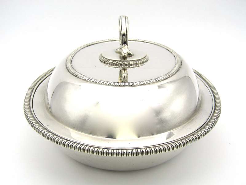 Silver entree dish by William Bateman, London, 1812.