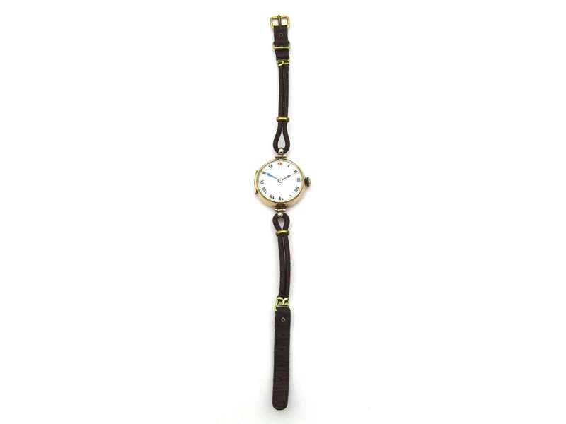 9K gold Art Deco Scottish wristwatch, Glasgow, 1922.