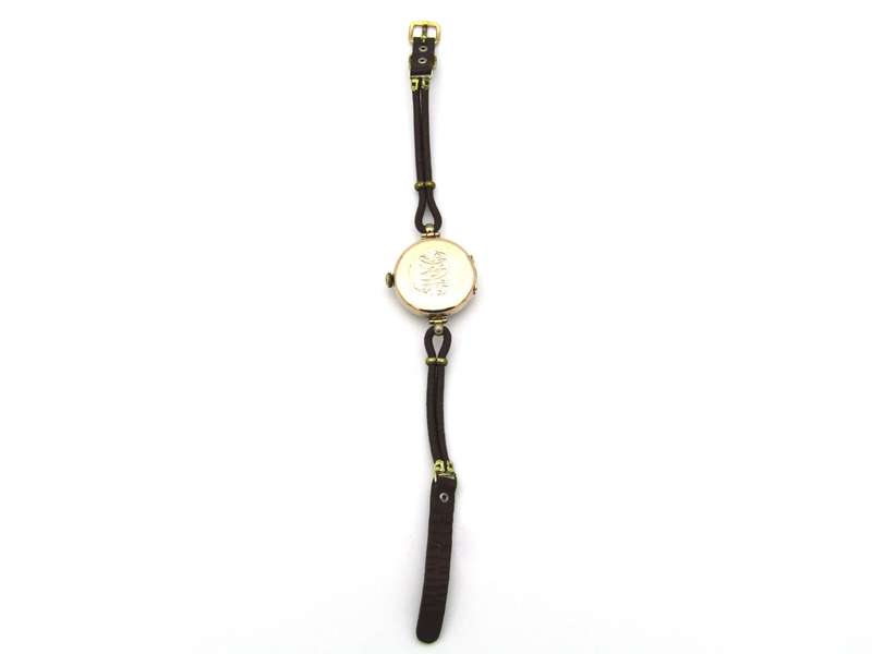 9K gold Art Deco Scottish wristwatch, Glasgow, 1922.
