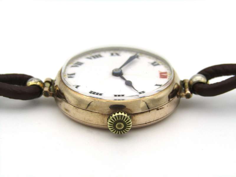9K gold Art Deco Scottish wristwatch, Glasgow, 1922.