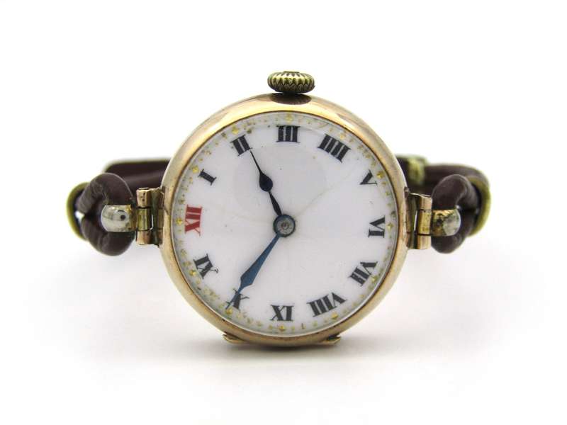 9K gold Art Deco Scottish wristwatch, Glasgow, 1922.