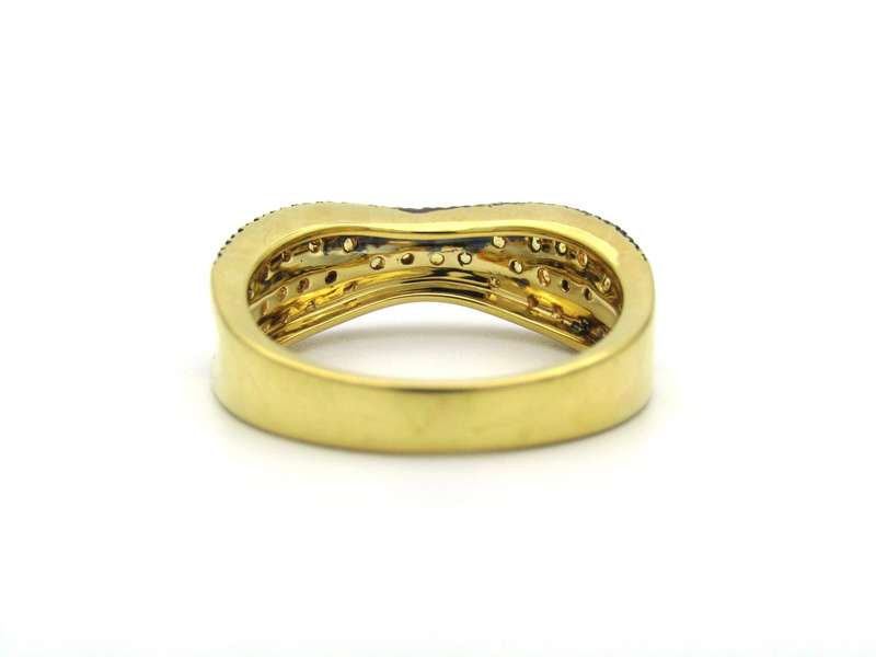18K gold diamond band ring.