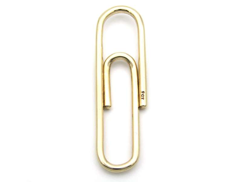 9K gold paperclip, circa 1970's.