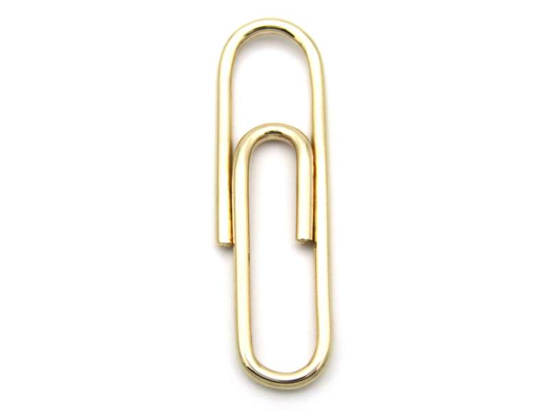 9K gold paperclip, circa 1970's.