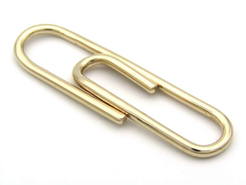 9K gold paperclip, circa 1970's.