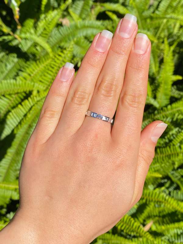 18K gold Tiffany & Co. Atlas diamond ring.
