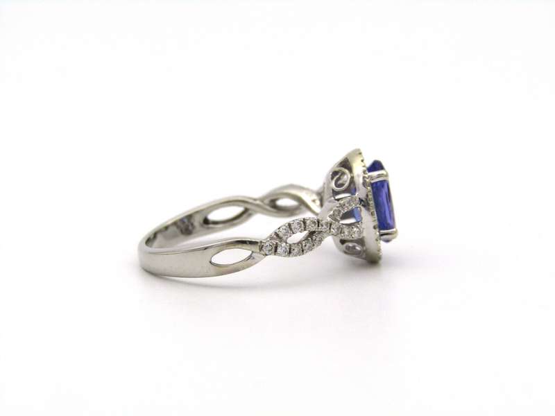 14K gold tanzanite and diamond ring.
