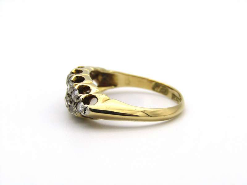 18K gold Victorian diamond ring.