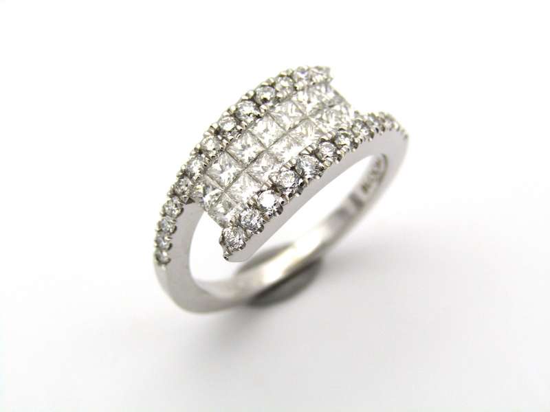 18K gold diamond ring.