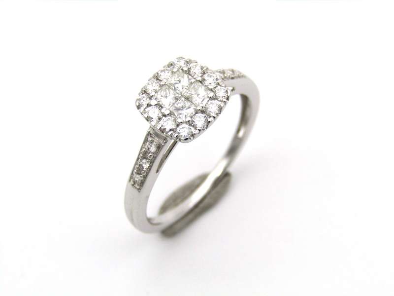 9K gold diamond ring.