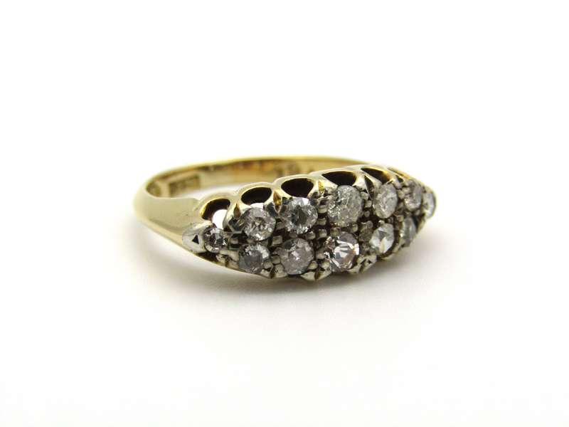 18K gold Victorian diamond ring.