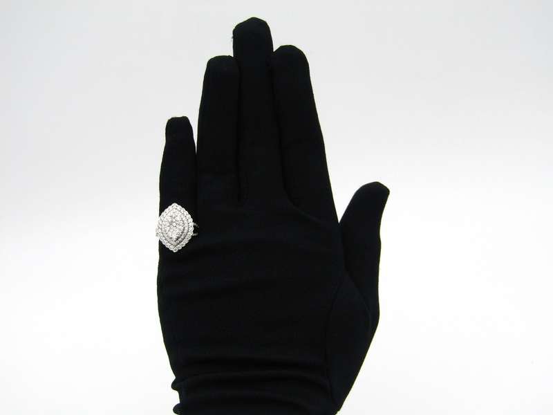 18K gold diamond cluster ring.