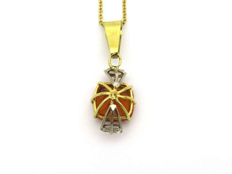 18K gold citrine and diamond pendant by Browns.