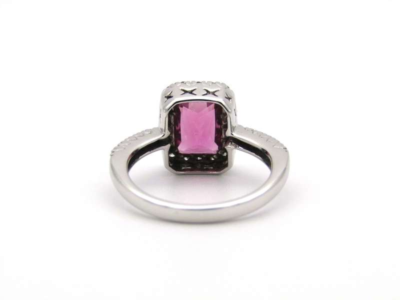 14K gold Pink Tourmaline and diamond ring.