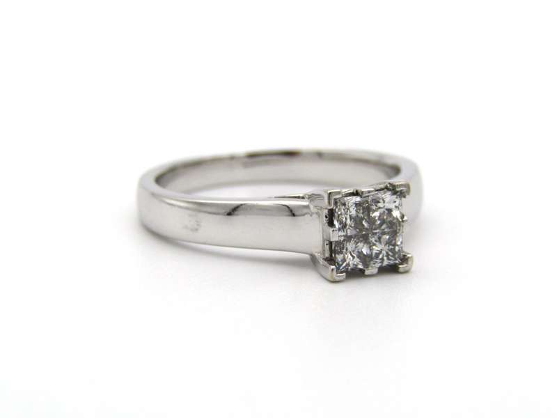 9K gold diamond ring.