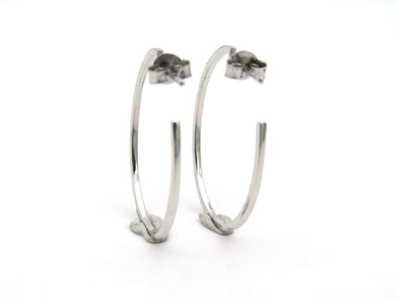 9K gold diamond hoop earrings.