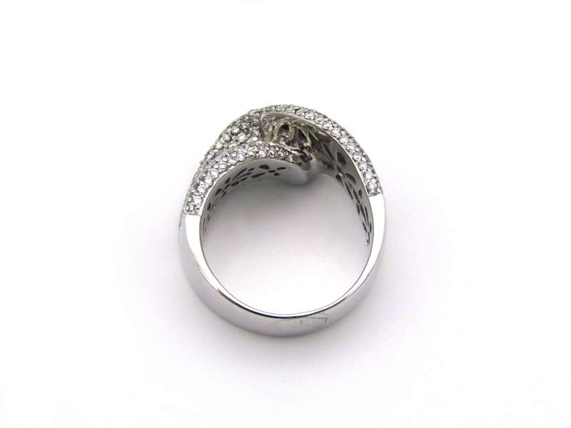18K gold diamond twist ring.