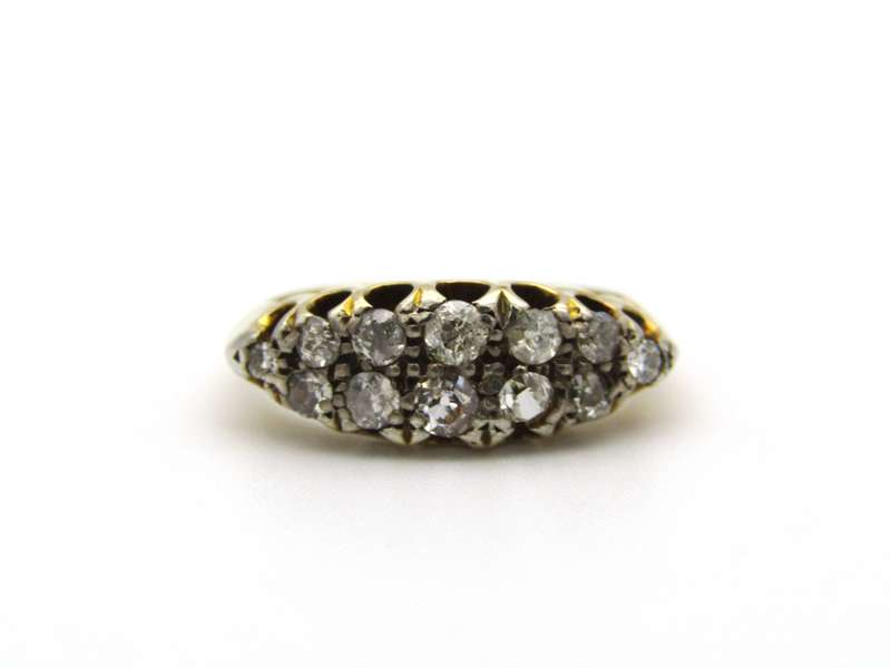 18K gold Victorian diamond ring.