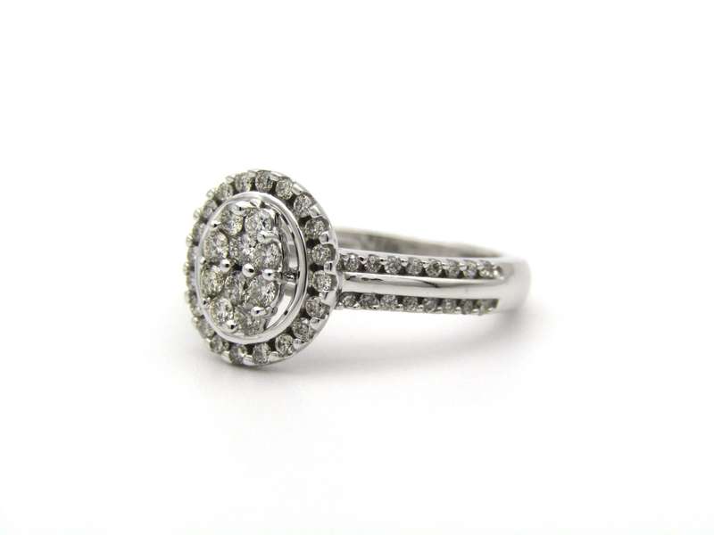 14K gold diamond ring.