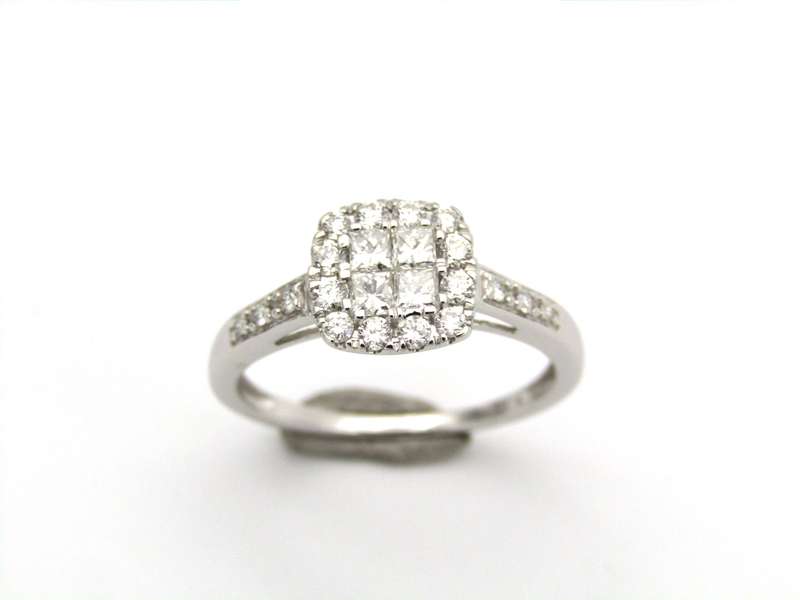 9K gold diamond ring.