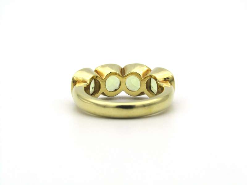 18K gold prasiolite ring.