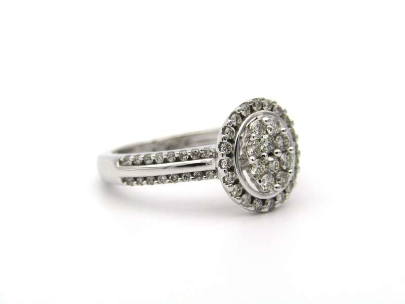 14K gold diamond ring.