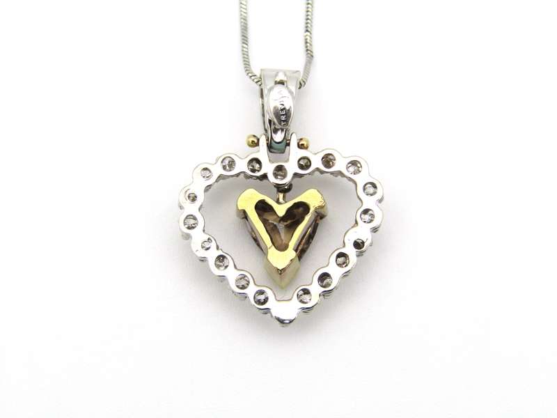 18K gold Champagne diamond pendant.
