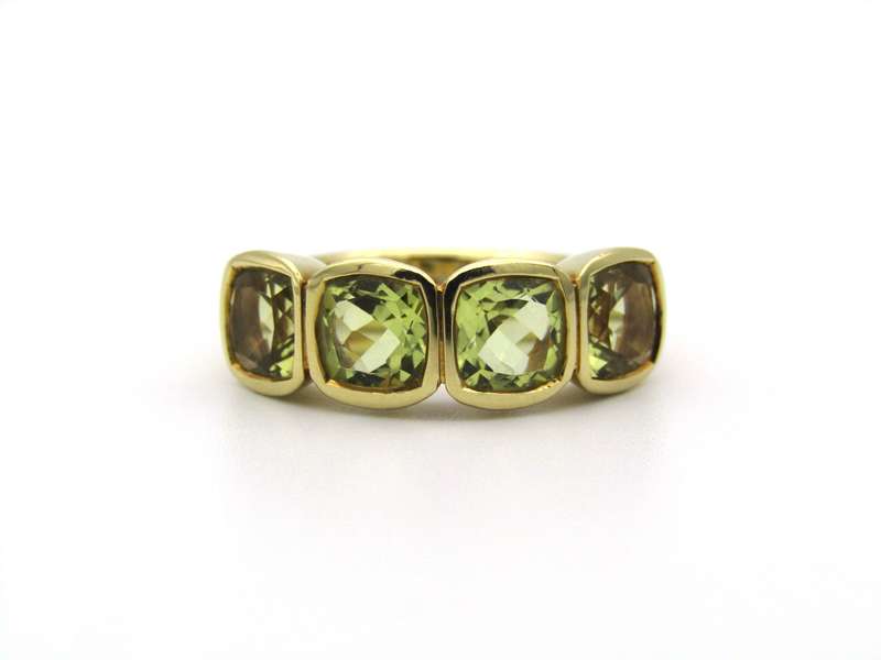 18K gold prasiolite ring.