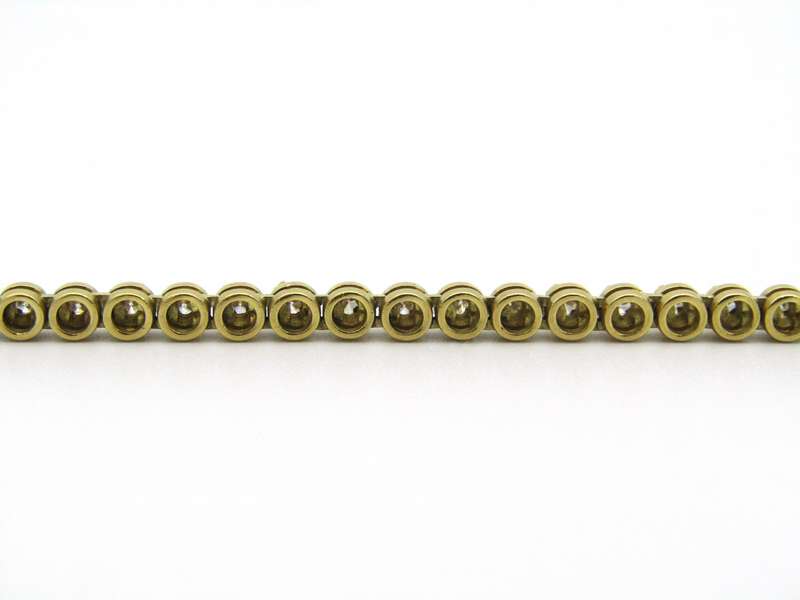 18kt gold diamond tennis bracelet.