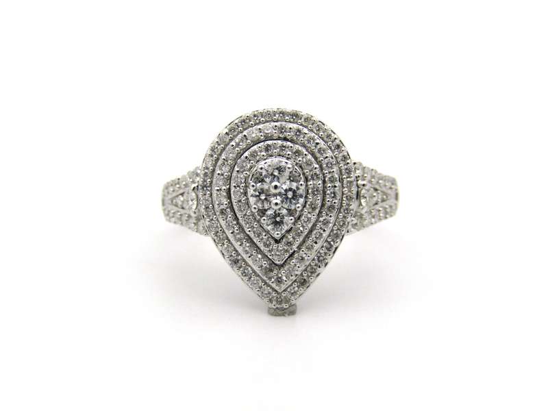 9K gold diamond ring.