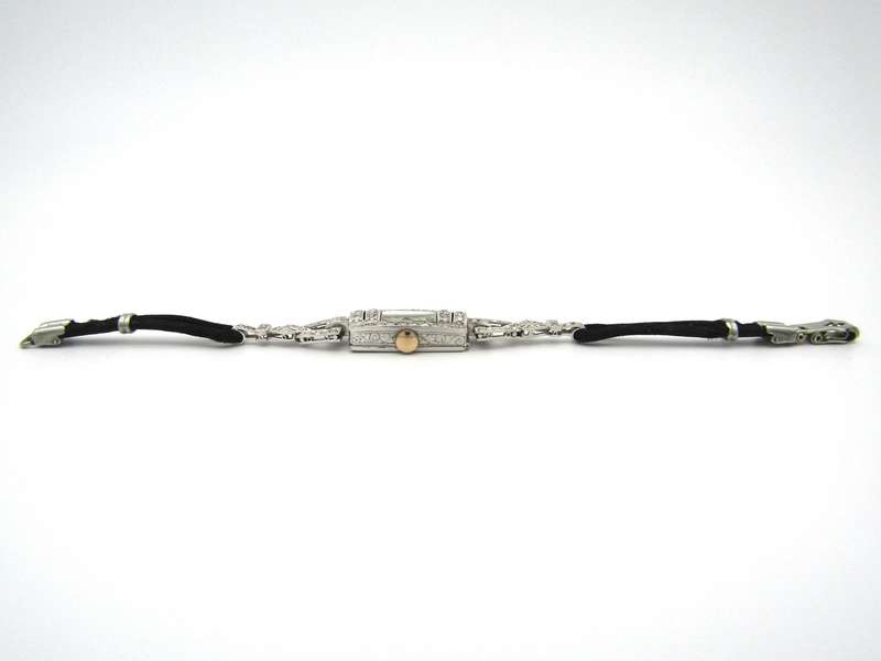 Platinum and diamond Art Deco watch.
