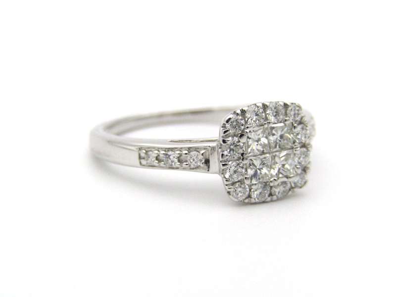 9K gold diamond ring.