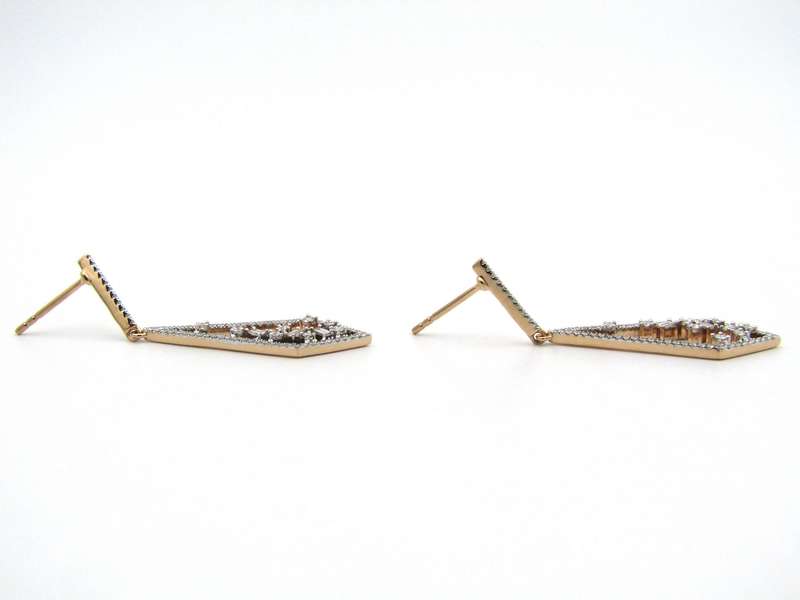 18K gold diamond earrings.