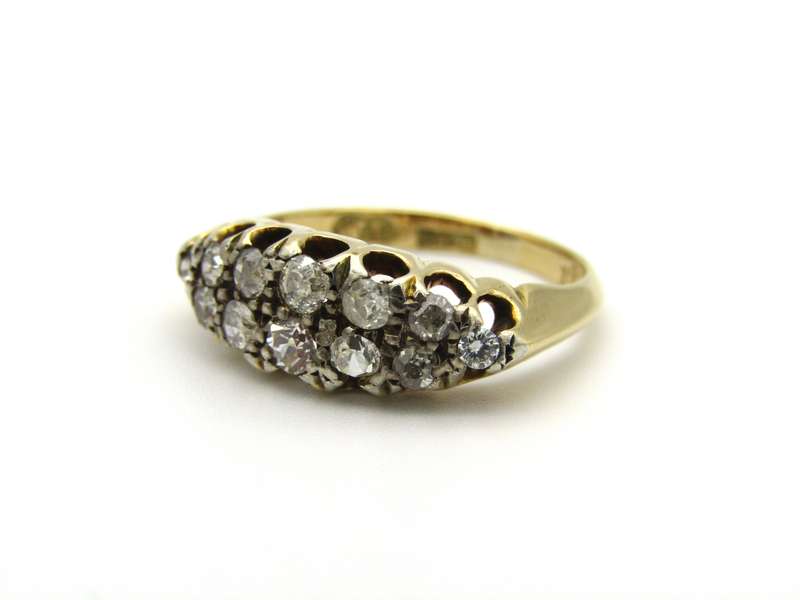 18K gold Victorian diamond ring.