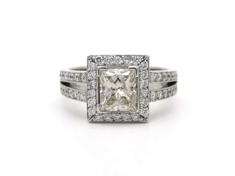 18K gold diamond engagement ring by Charles Greig.