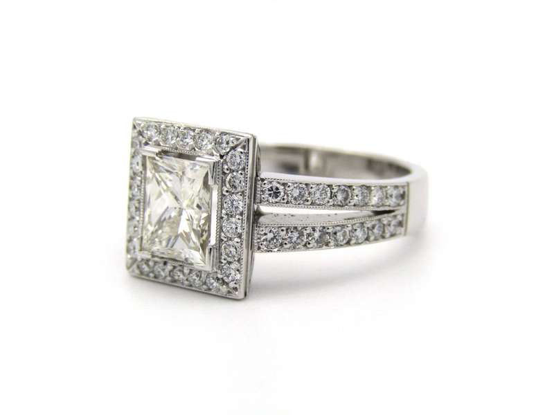 18K gold diamond engagement ring by Charles Greig.