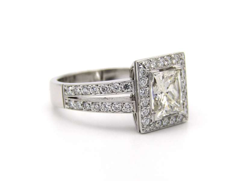 18K gold diamond engagement ring by Charles Greig.