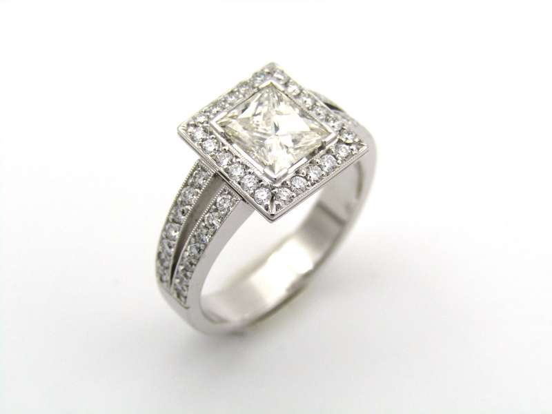 18K gold diamond engagement ring by Charles Greig.