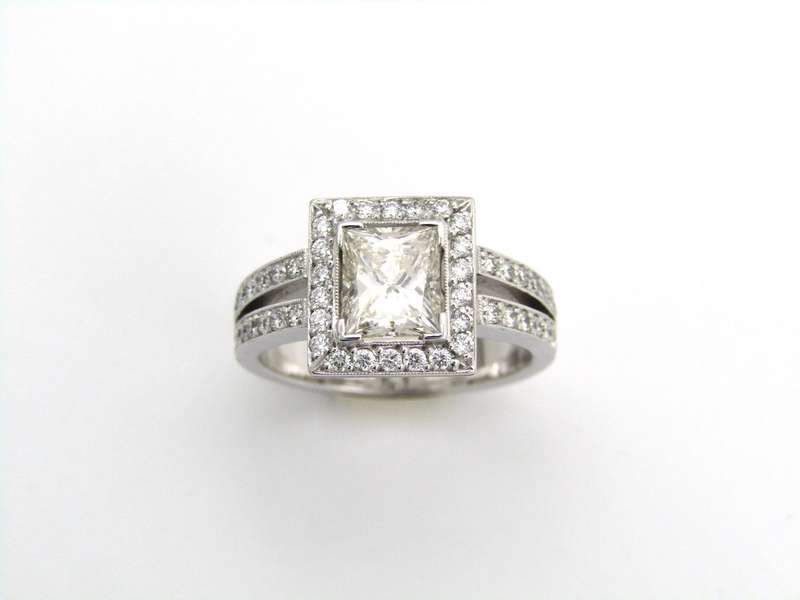 18K gold diamond engagement ring by Charles Greig.