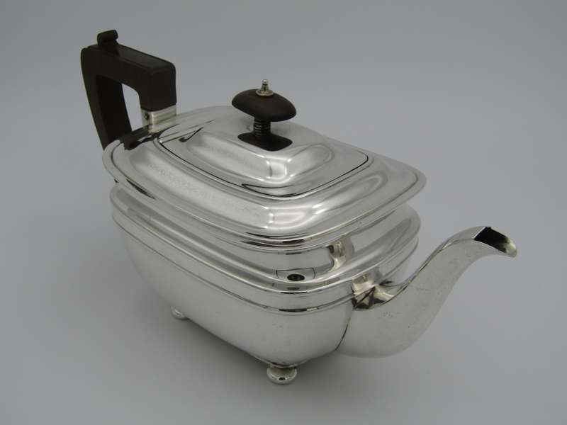 Art Deco three piece tea set by Harrison Bros and George Howson, Sheffield, 1935.