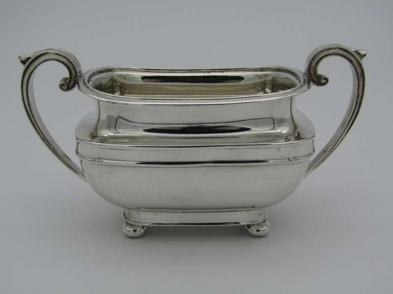 Art Deco three piece tea set by Harrison Bros and George Howson, Sheffield, 1935.