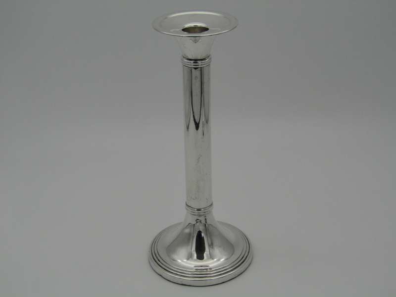 Pair of South African sterling silver candlesticks, made in 1994.