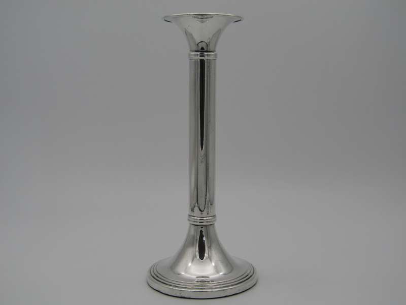 Pair of South African sterling silver candlesticks, made in 1994.