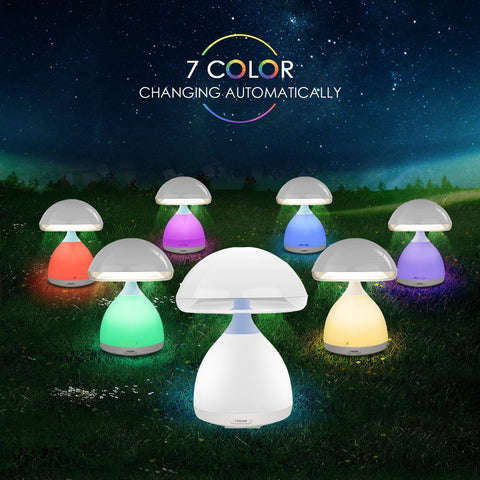Colorful mushroom eye lamp
