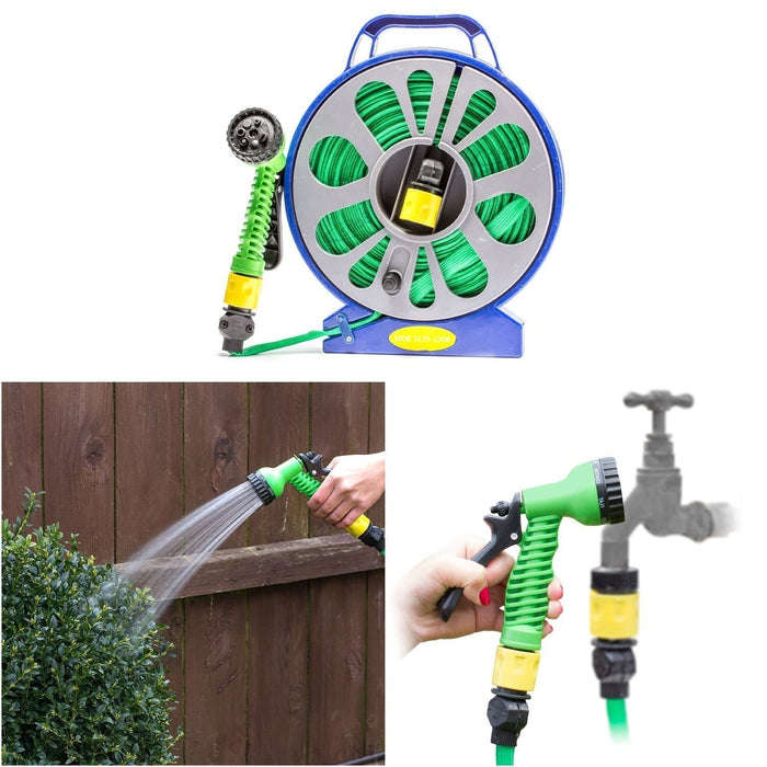 15m Flat Hose with Spray Gun Nozzle