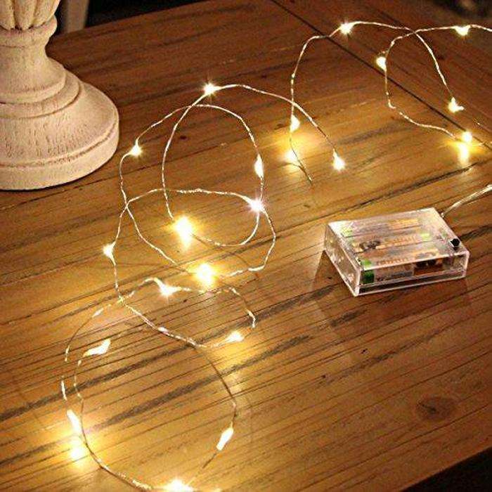 2M Copper Wire LED Fairy Lights - Warm White