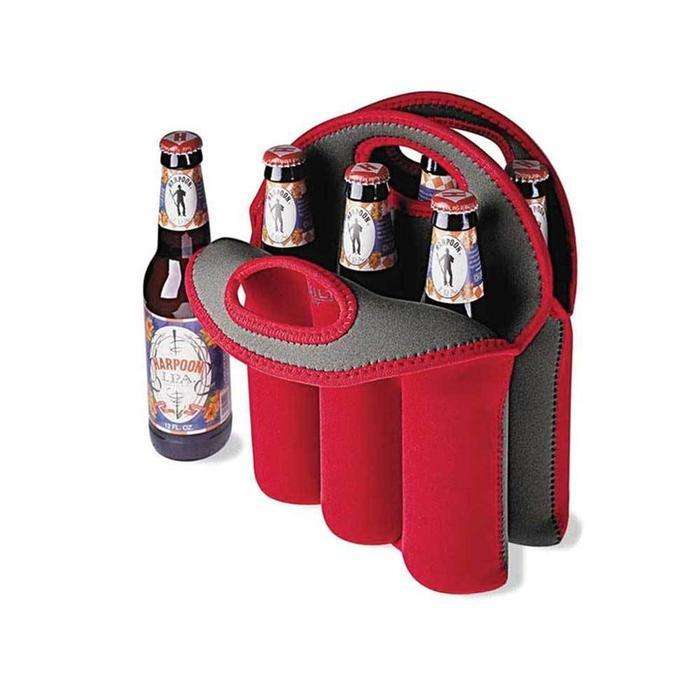 6 Bottle Neoprene Bag - Red