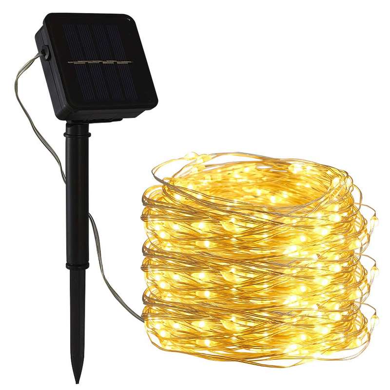 10m Solar Fairy Lights - 10m / Warm White